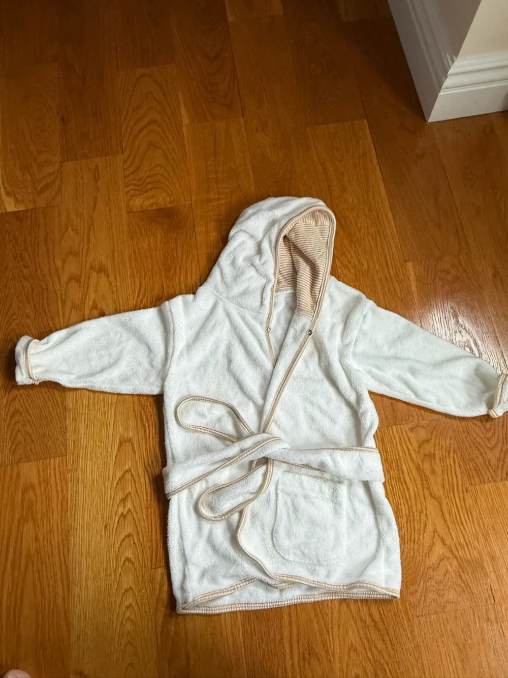 Baby bamboo organic cotton bath robe